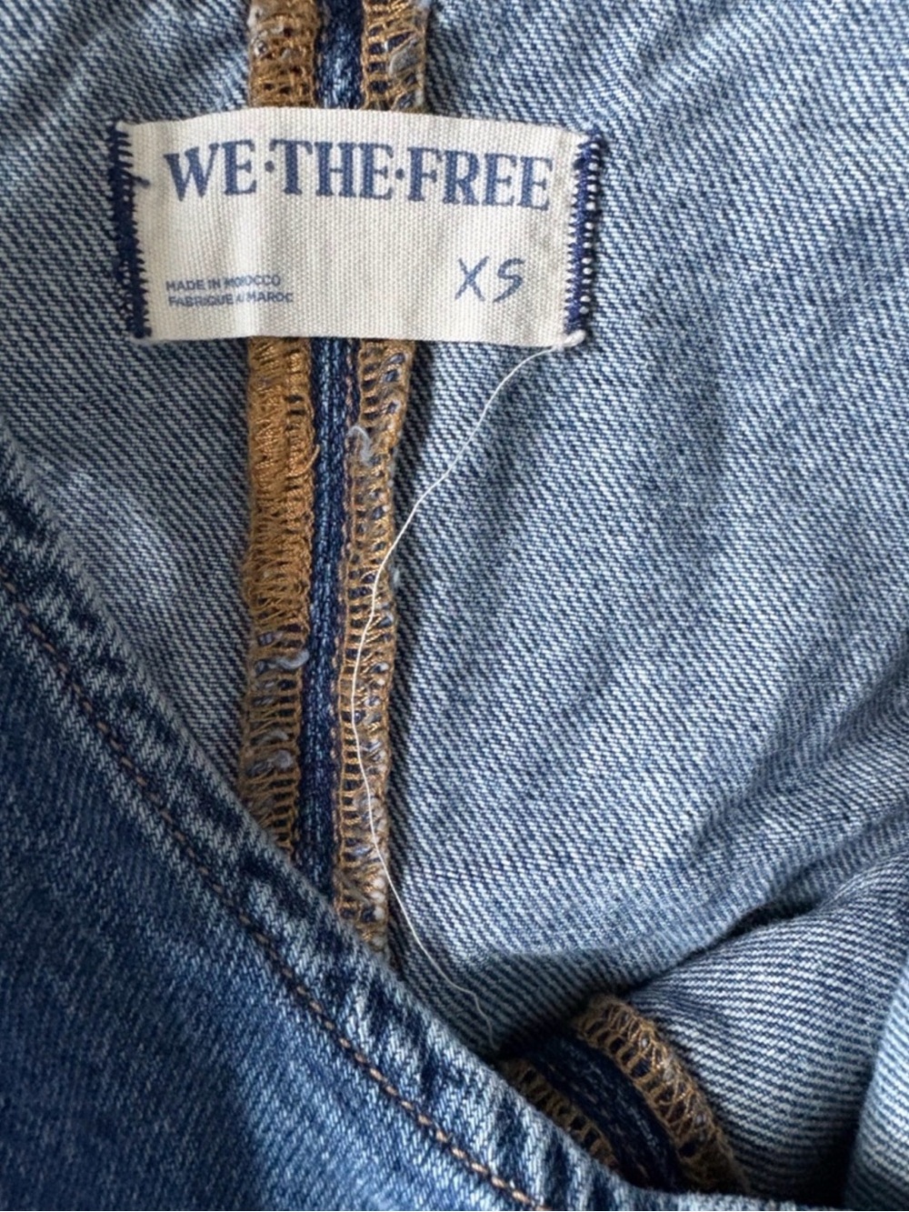 We The Free People XS Denim Chic overalls ( ADORE) NWOT - Picture 8 of 9